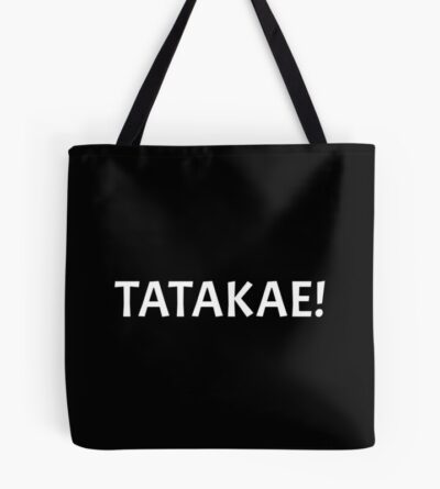 Tatakae Fight Anime Design White Design Tote Bag