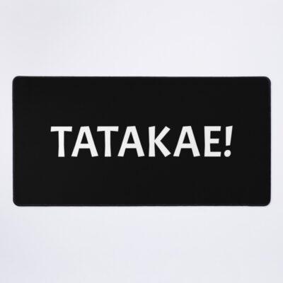 Tatakae Fight Anime Design White Design Mouse Pad