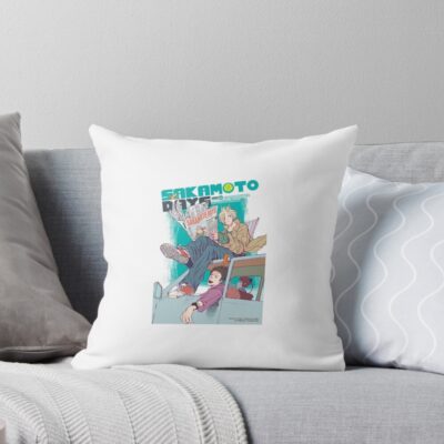 Sakamoto Days Manga Throw Pillow