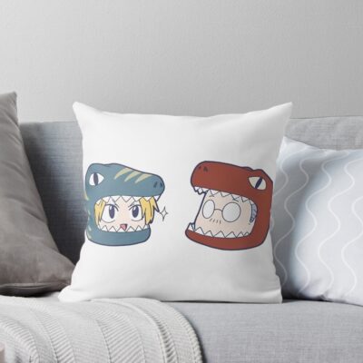 The Chibi Teacher And His Chibi Student Throw Pillow